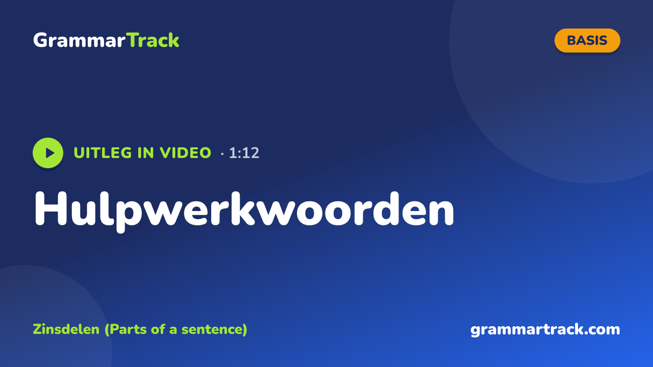 Hulpwerkwoorden