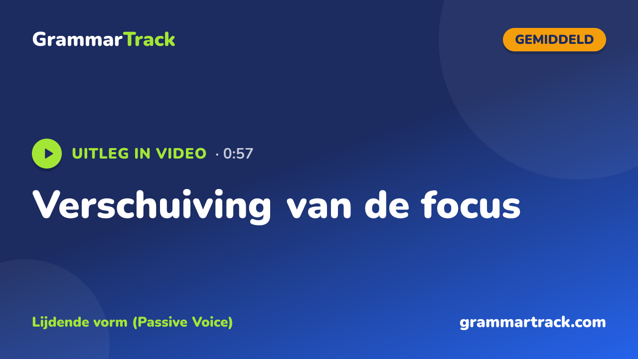 Verschuiving van de focus