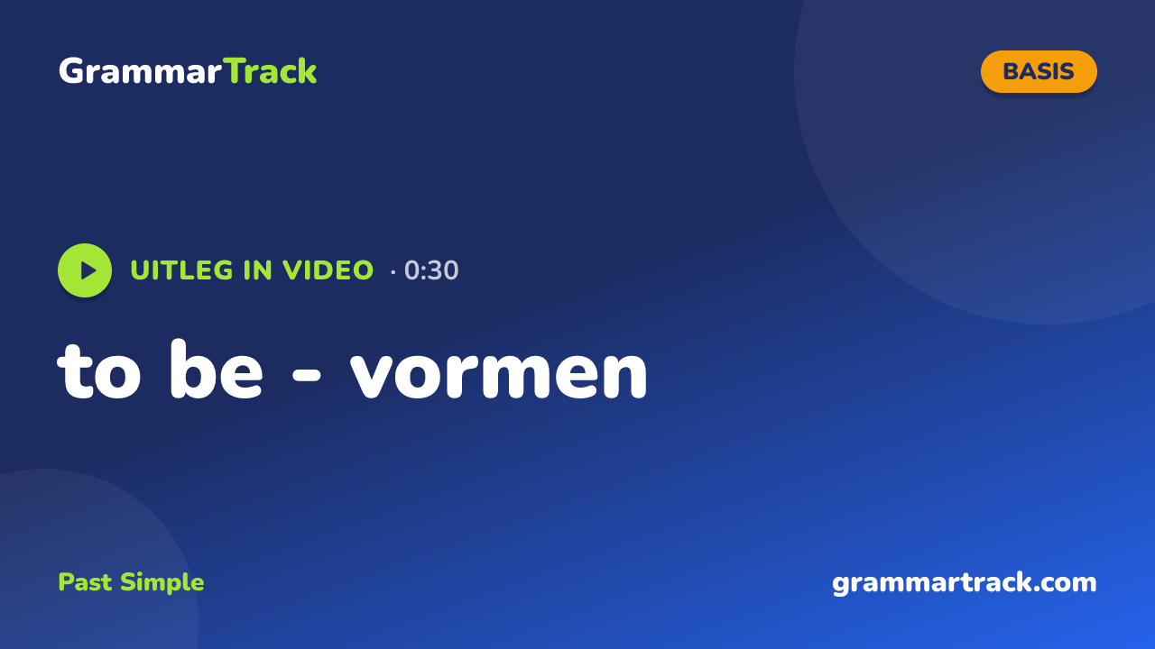 to be - vormen