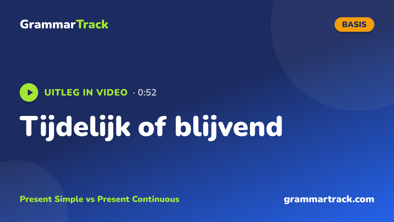 Tijdelijk of blijvend