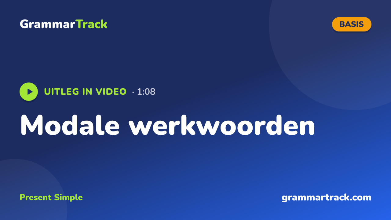 Modale werkwoorden