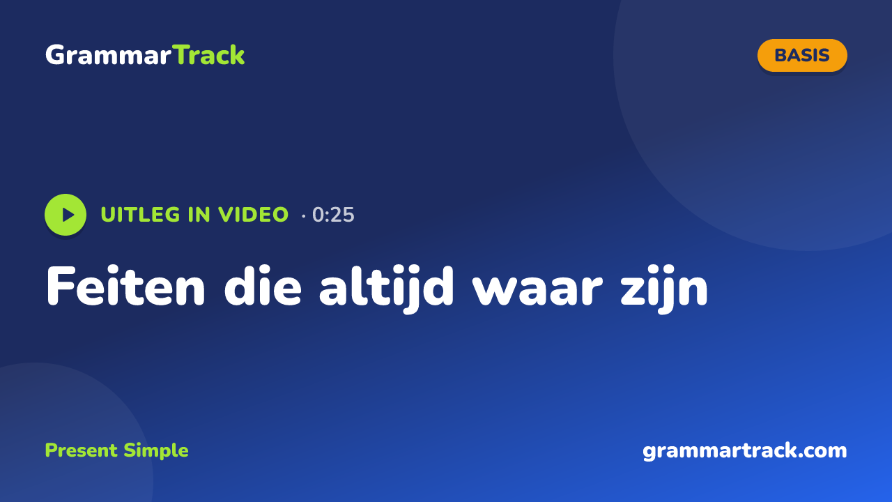 Feiten die altijd waar zijn