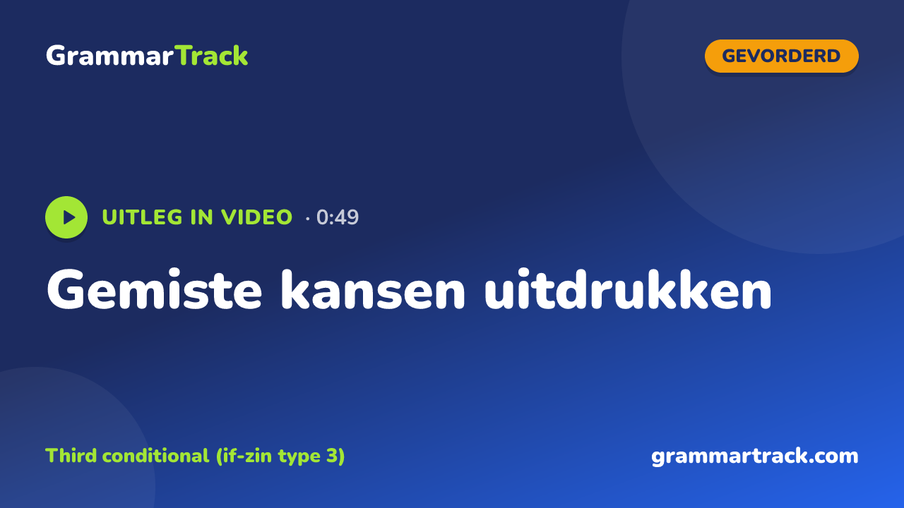 Gemiste kansen uitdrukken