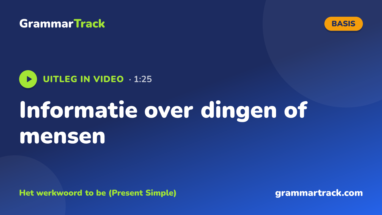 Informatie over dingen of mensen