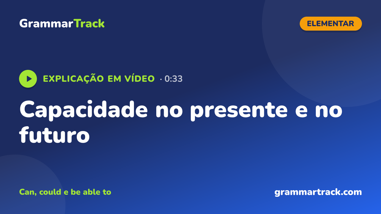 Capacidade no presente e no futuro