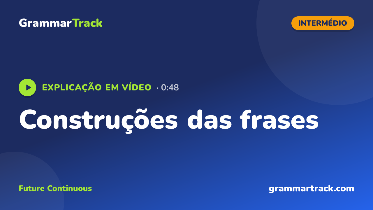 Construções das frases
