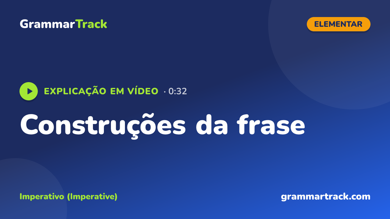 Construções da frase