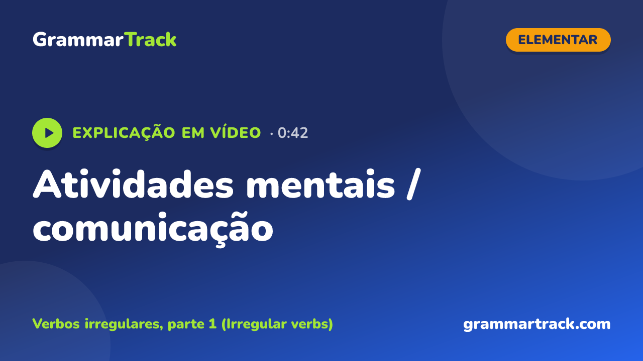 Atividades mentais / comunicação