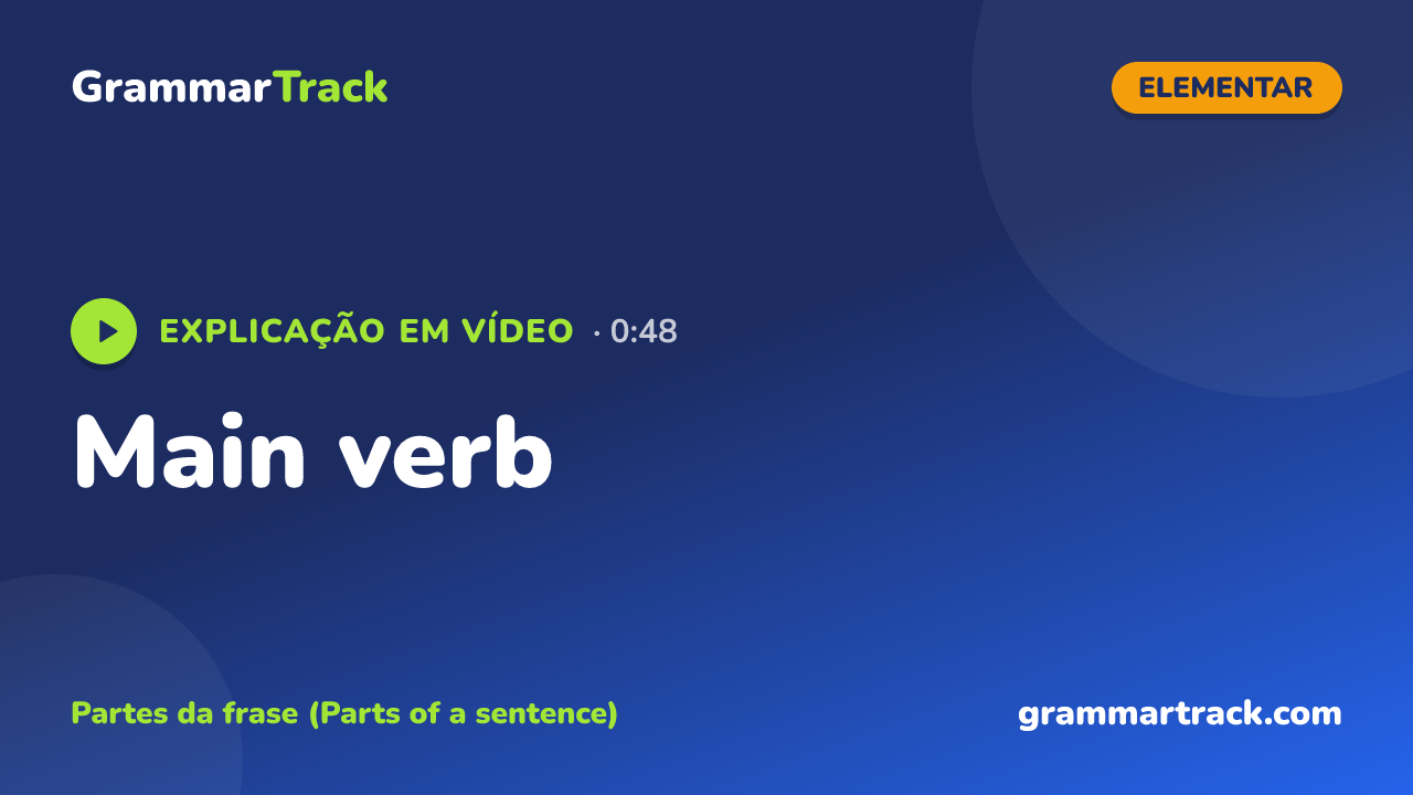 Main verb