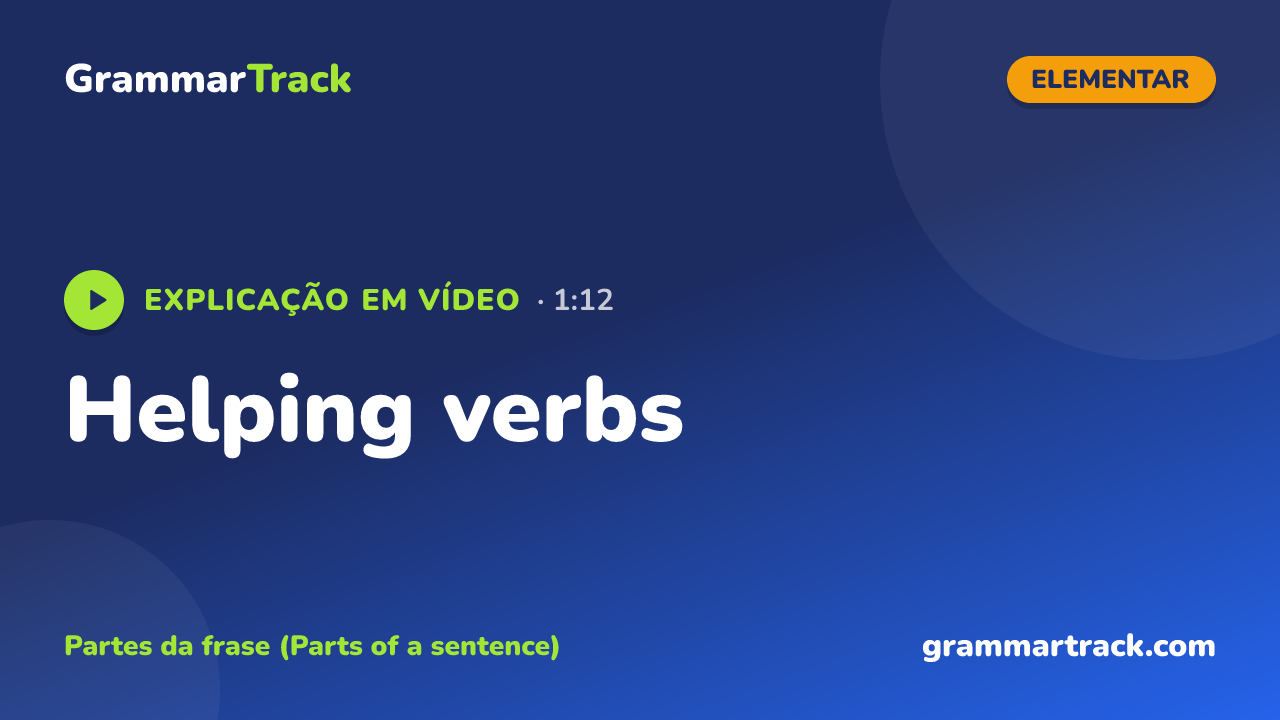 Helping verbs