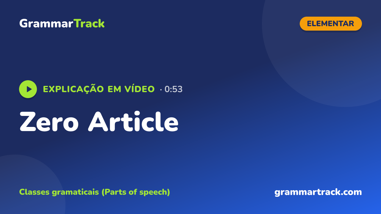 Zero Article