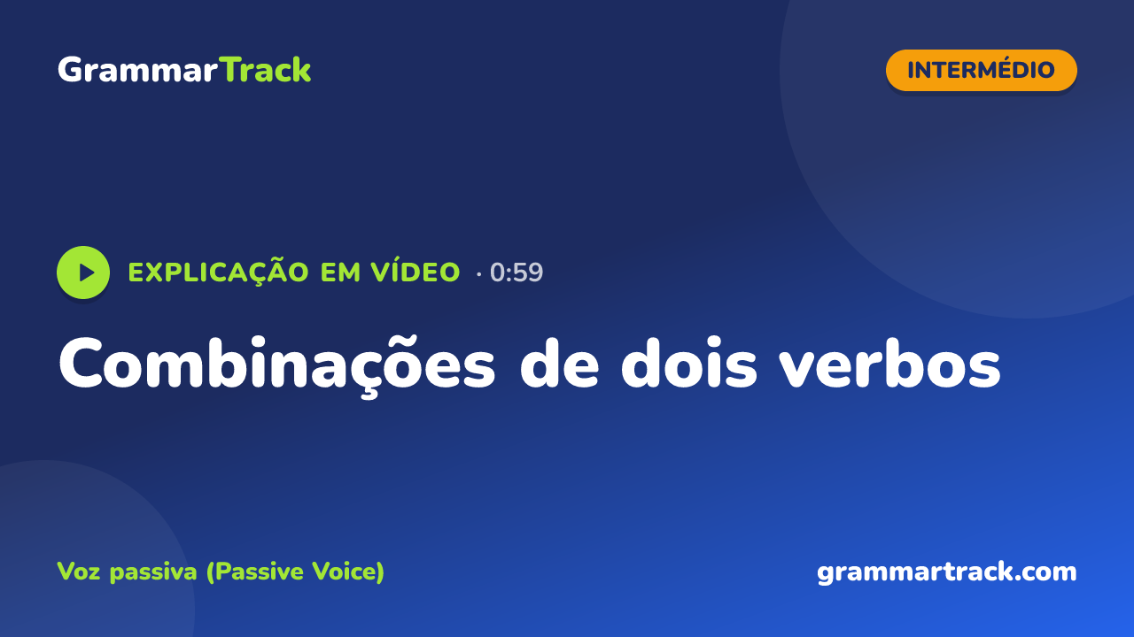 Combinações de dois verbos