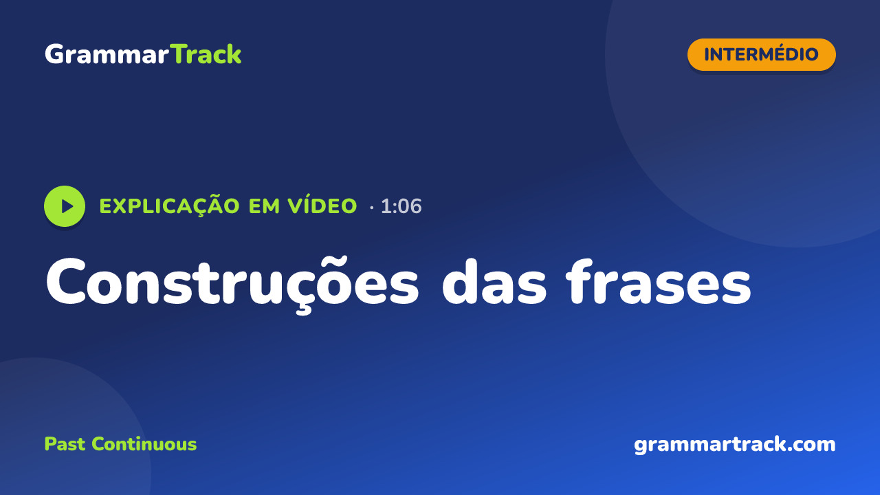 Construções das frases
