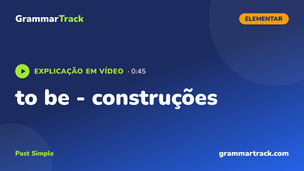 to be - construções