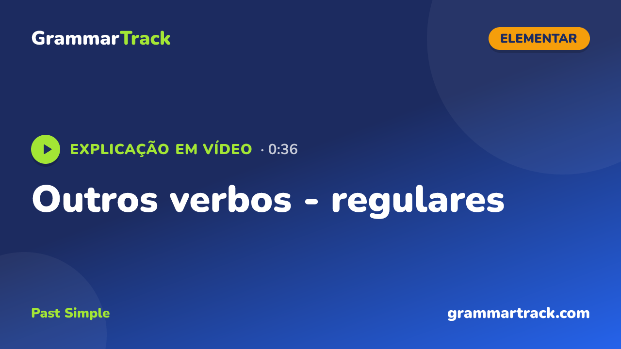 Outros verbos - regulares