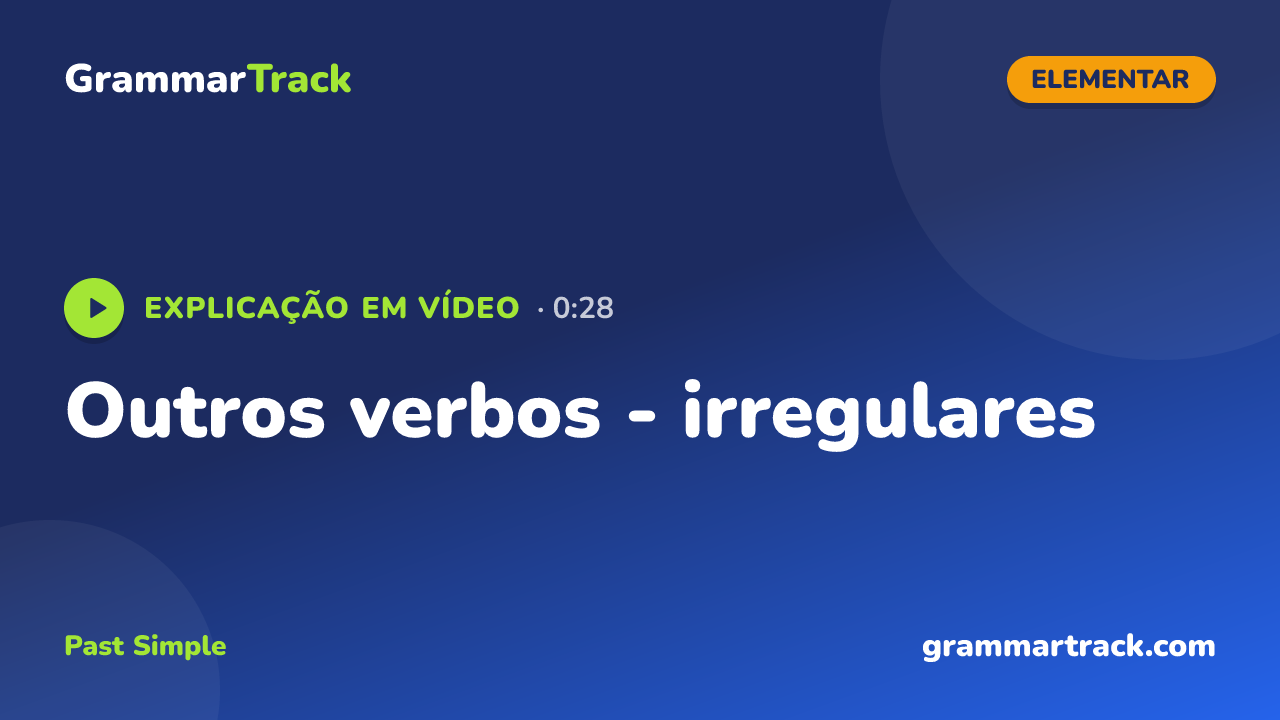 Outros verbos - irregulares