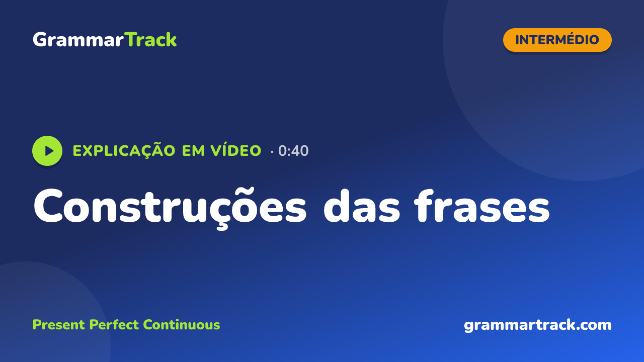 Construções das frases