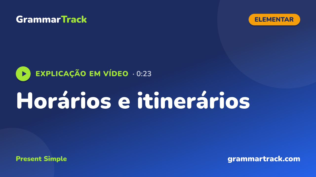 Horários e itinerários