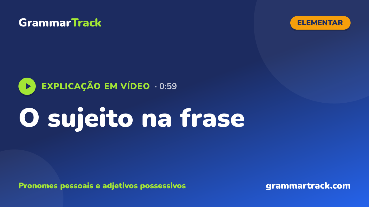 O sujeito na frase