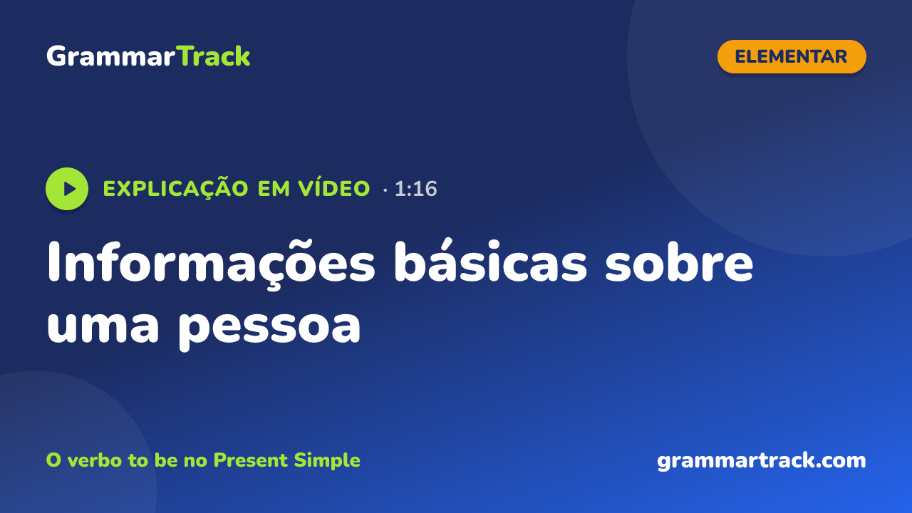 Informações básicas sobre uma pessoa