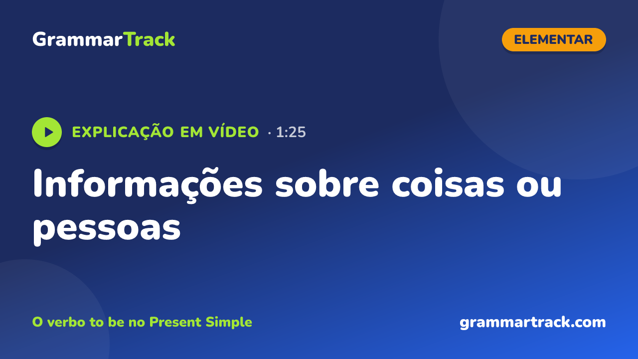Informações sobre coisas ou pessoas