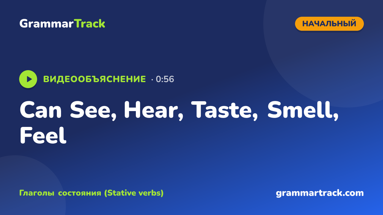 Can See, Hear, Taste, Smell, Feel