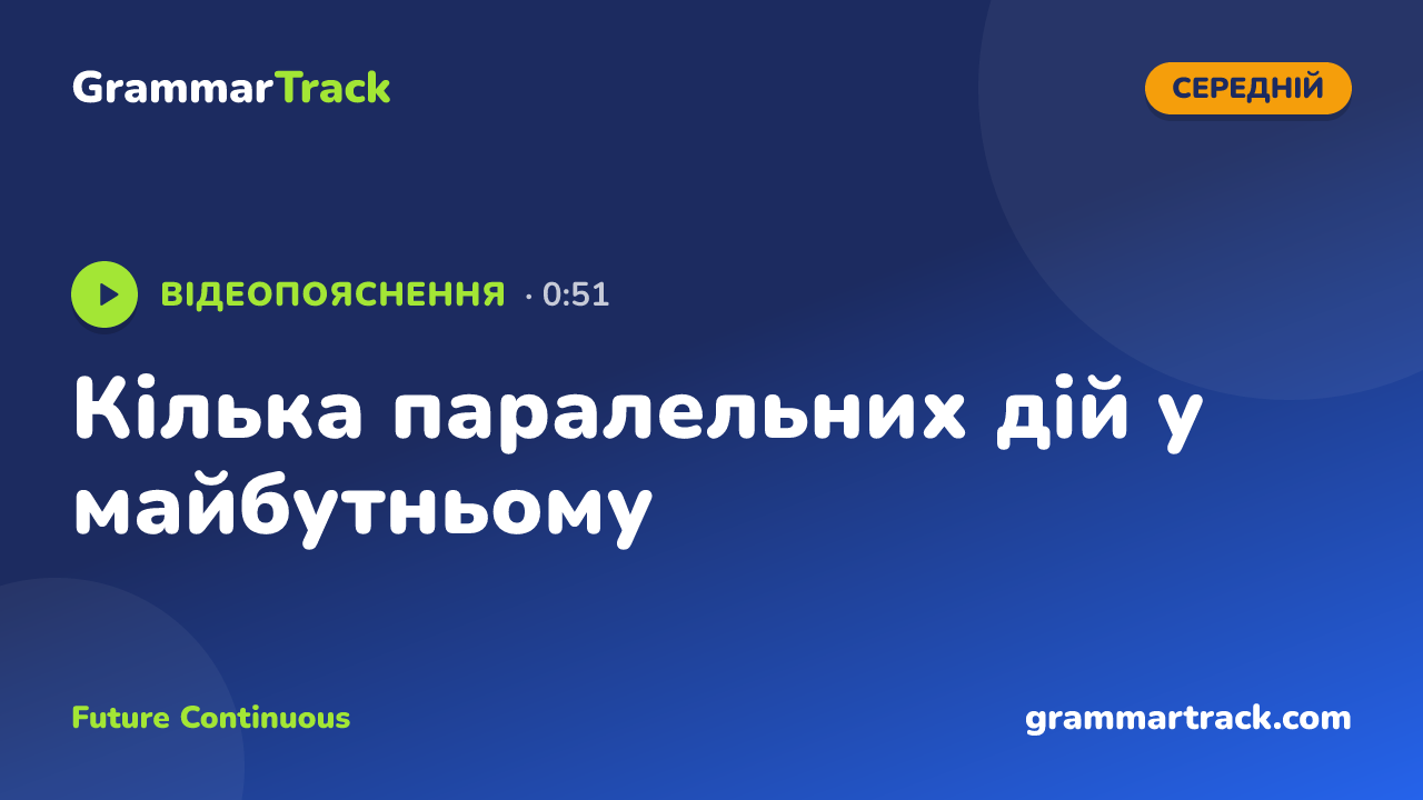 Кілька паралельних дій у майбутньому