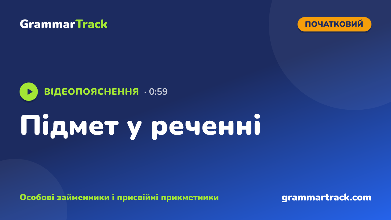 Підмет у реченні
