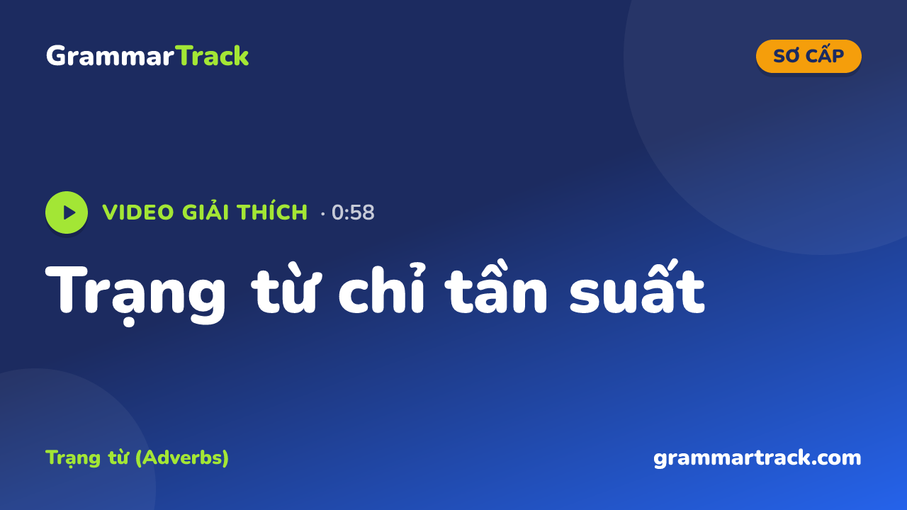 Trạng từ chỉ tần suất