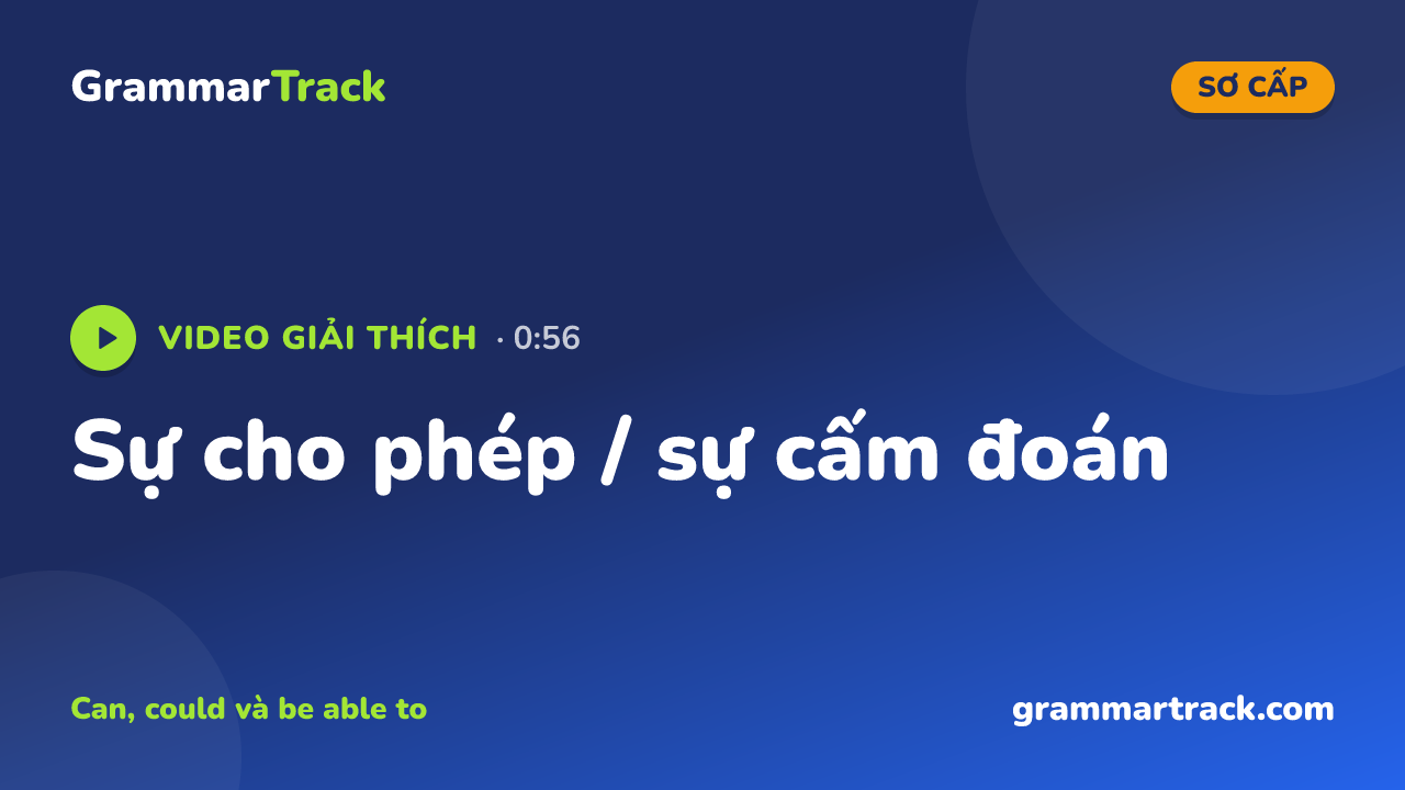 Sự cho phép / sự cấm đoán