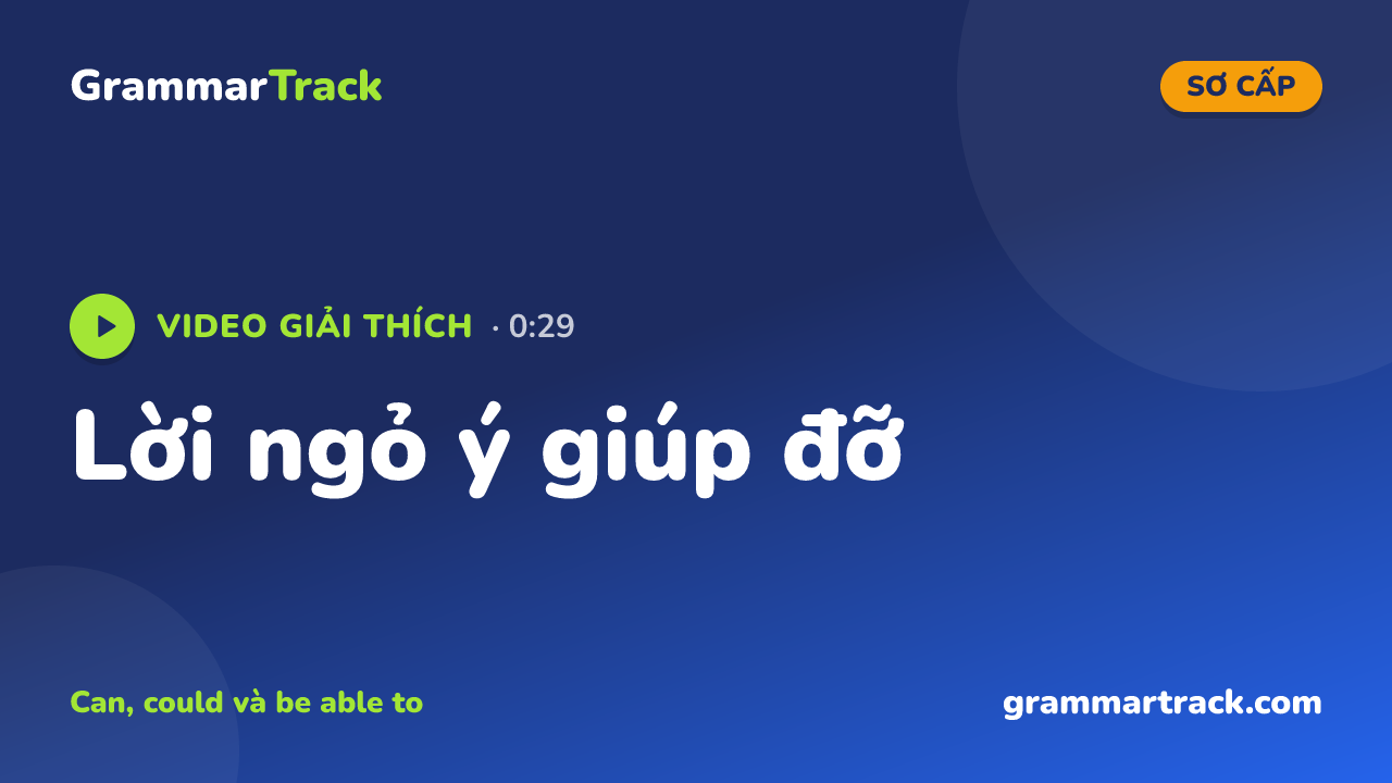 Lời ngỏ ý giúp đỡ