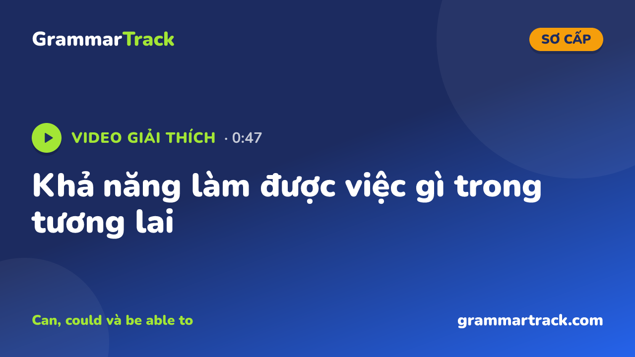 Khả năng làm được việc gì trong tương lai