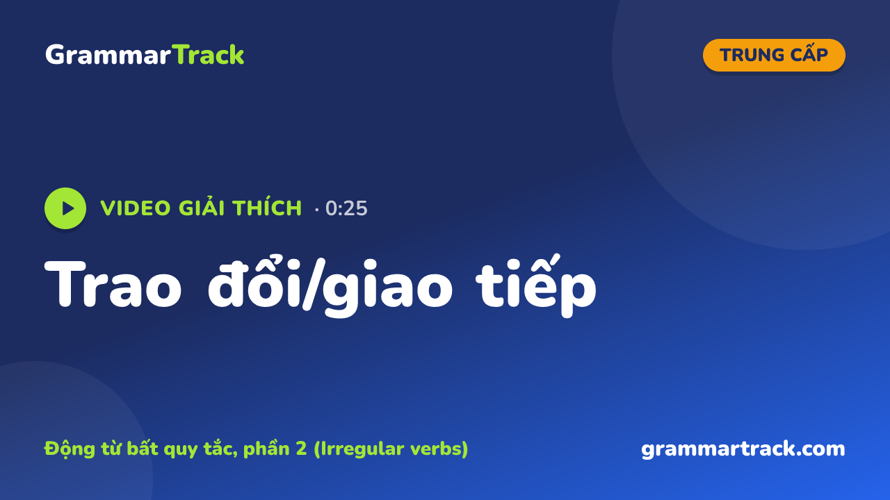Trao đổi/giao tiếp