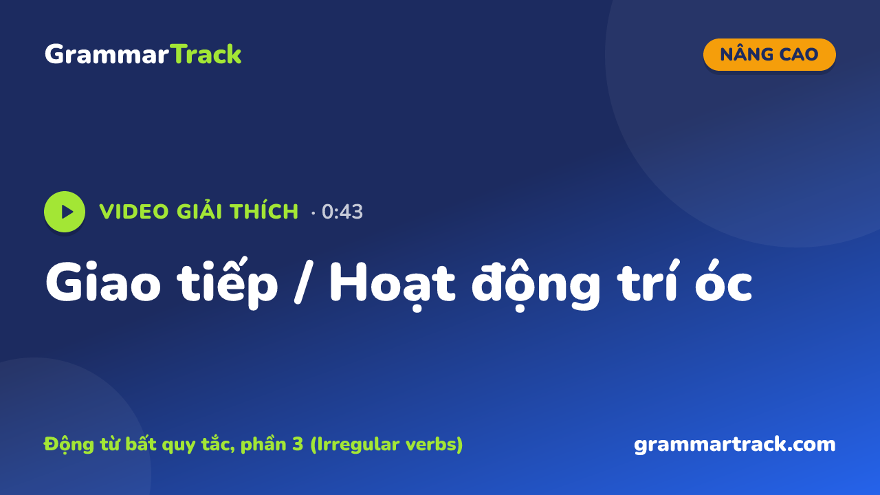 Giao tiếp / Hoạt động trí óc