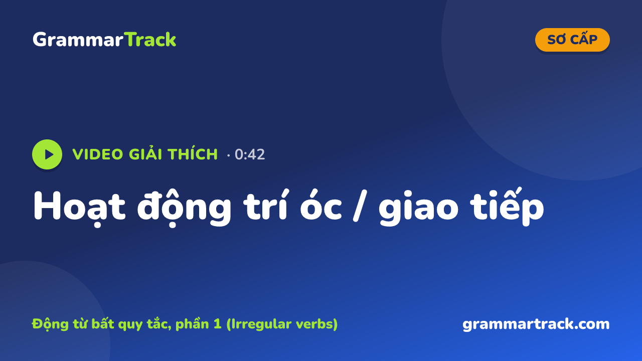 Hoạt động trí óc / giao tiếp