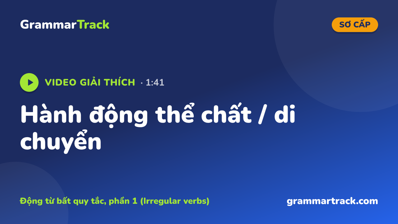 Hành động thể chất / di chuyển