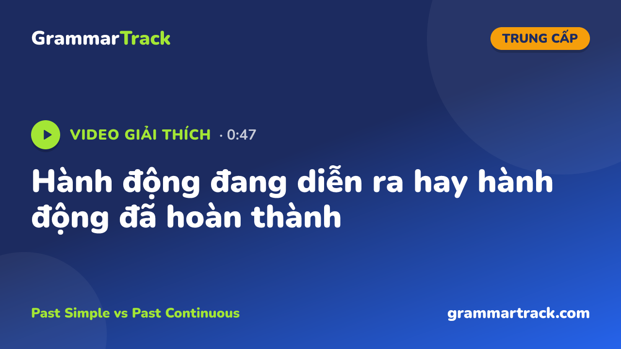 Hành động đang diễn ra hay hành động đã hoàn thành