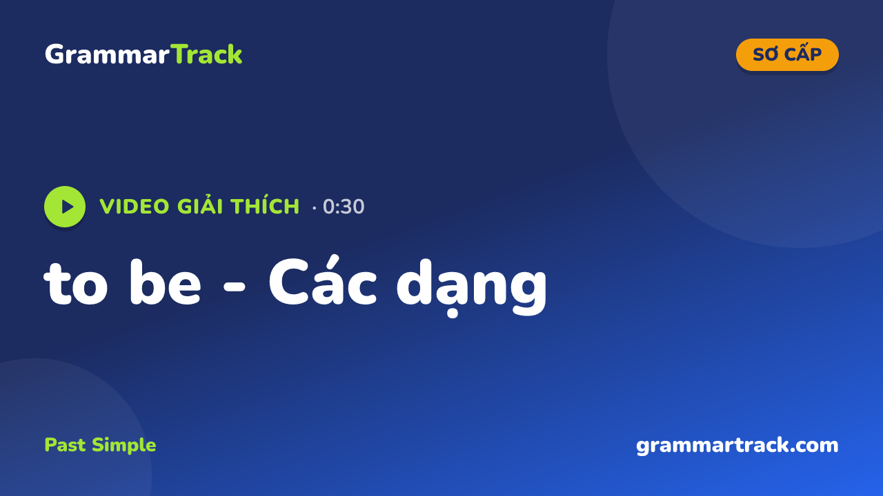 to be - Các dạng
