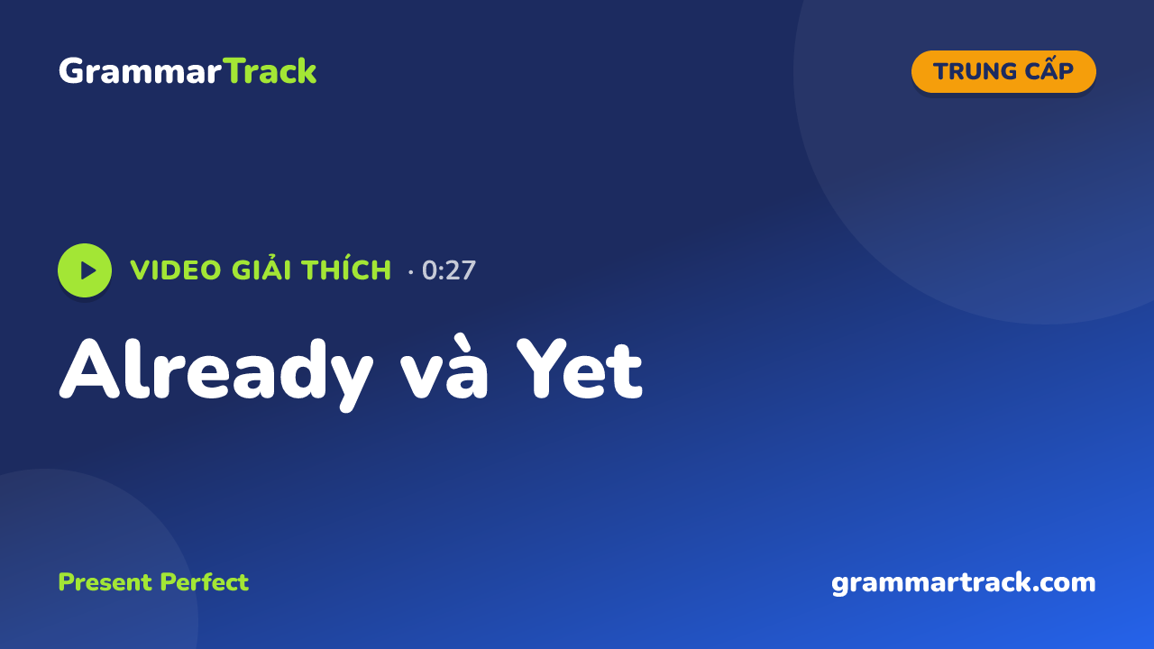 Already và Yet