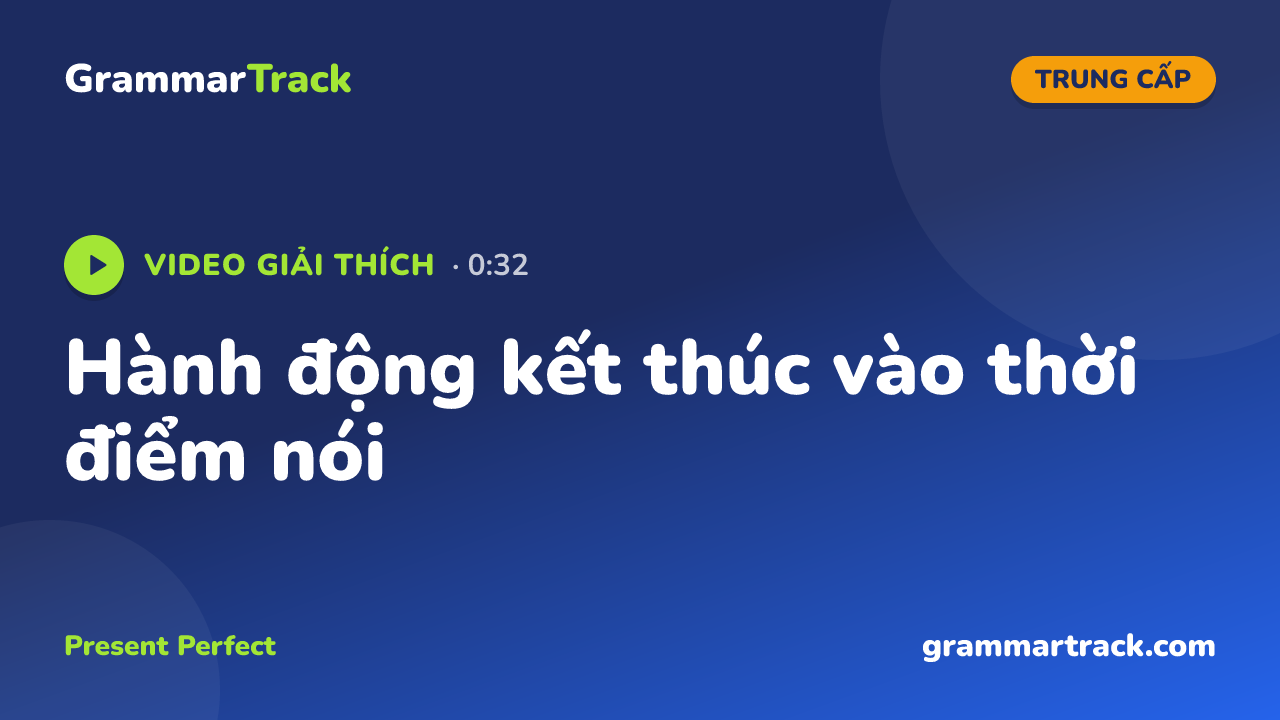 Hành động kết thúc vào thời điểm nói